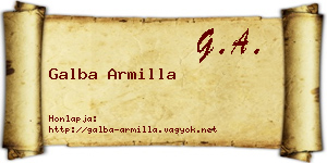 Galba Armilla névjegykártya
